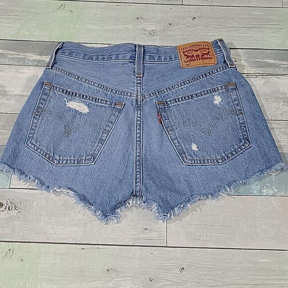 Levi's Brand Jean Shorts sz 25 Button Fly 501 Style - Picture 3 of 5